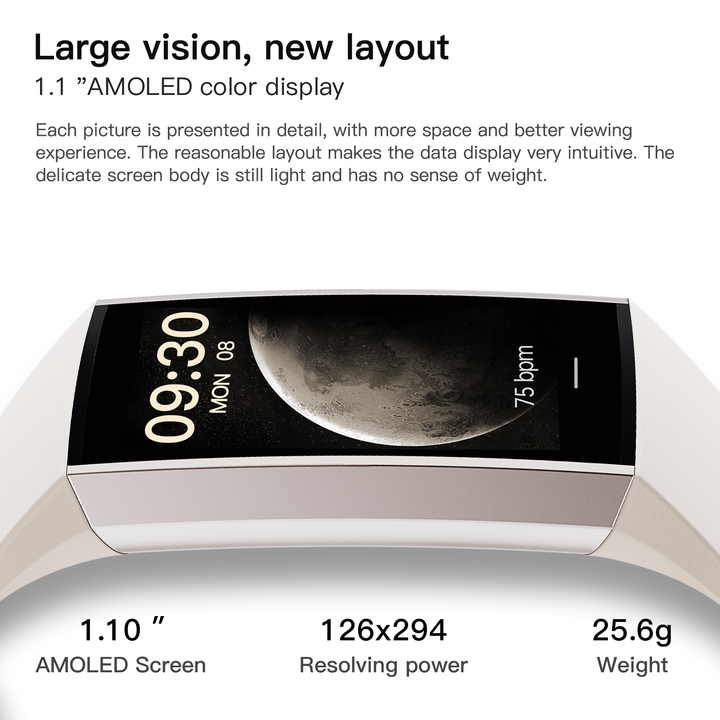 VALDUS AMOLED IP67 Waterproof Wearable Devices 1.1 Inch Long Large Screen Smartwatch Blood Pressure Blood Oxygen Smart Watch C80