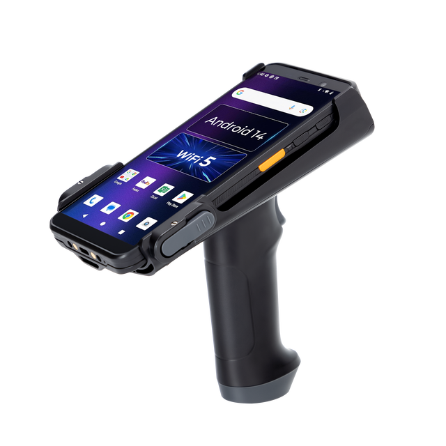 Android 14 Barcode Scanner Mobile PDA with Handle 4G WIFI5 Bluetooth 4+64 GB Data Collection Terminal Warehouse Logistics