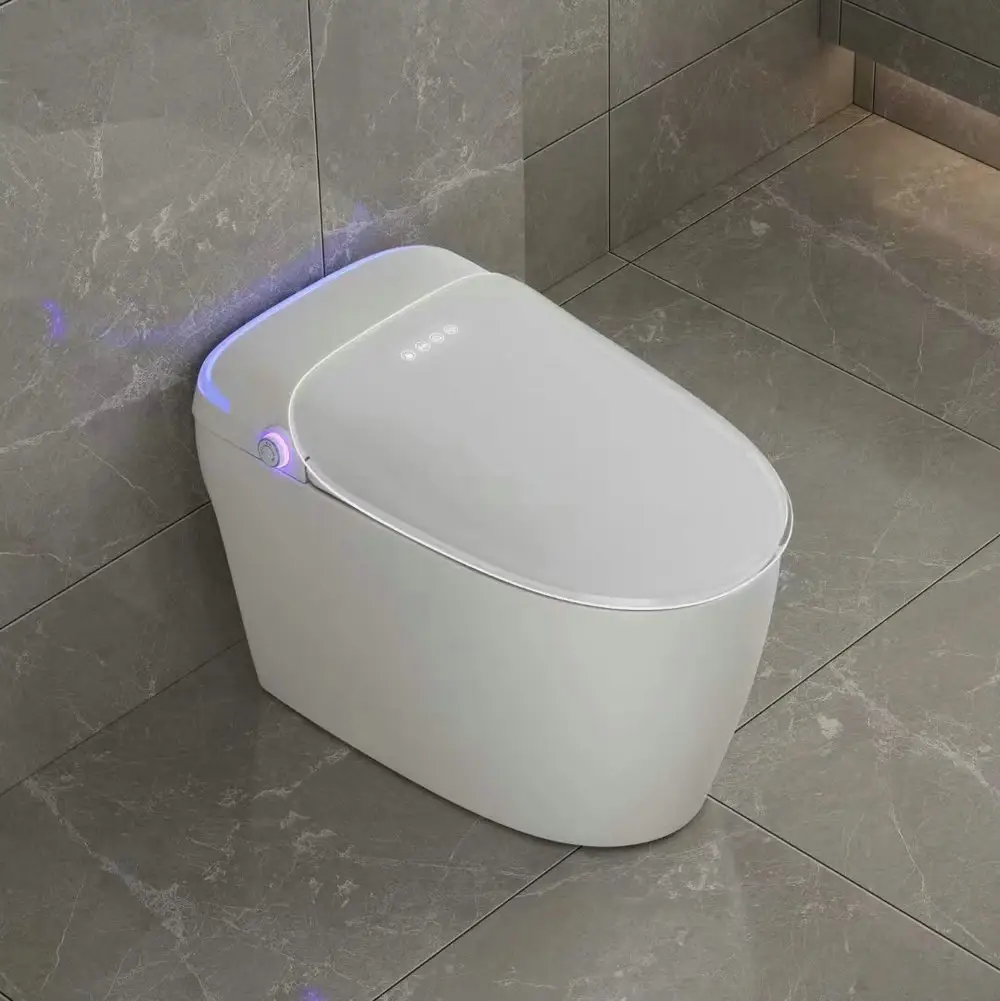 2024 New Design Fully Automatic Operation Electric Bidet Sensor Grey Color Floor Mounted Smart Toilet