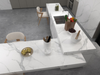 Losas de azulejos de piedra sinterizada de mármol para decoración de sala de estar