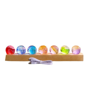 Lampe de table LED en cristal actionnée par USB 3D lune LED Globe coloré veilleuse enfants cadeau de Noël pour les vacances de Noël - Product Image 4
