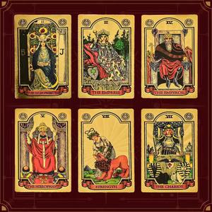 Tarjetas de <span class=keywords><strong>Tarot</strong></span> al por Mayor, PVC con Lámina Dorada, Resistentes al Agua, Ecológicas, Modelo Sun, con Manual de Usuario, en Caja de Plástico Resistente - Product Image 2
