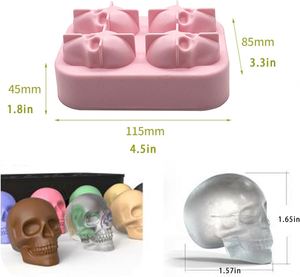 4 Grid Ice Ball <b>Makers</b>, Reusable 1.57 Inch Silicone Ice Cube Trays, Easy Release Silicone Round Sphere Ice Cube Mold with Funnel - Product Image 2