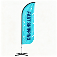 Drapeau extérieur en forme de goutte d'eau avec mât en fibre de verre pour centre commercial – Remise sur les achats en gros