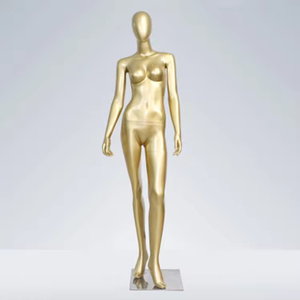 Maniquí dorado de cuerpo completo de perfil alto Maniquí de Cuerpo Femenino - Product Image 3
