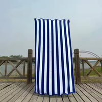 Conception personnalisée de haute qualité 100% coton épais rayé Extra Large serviette de plage en gros turc plage voyage cabane serviette compressée