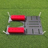 SwingPerfect Golf Putting Speed Trap: Tablero de fibra de carbono y bloques de obstáculos rectangulares de silicona para entrenamiento de trayectoria del putter