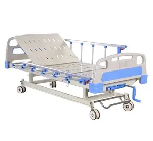 Cama de hospital de duas funções com sistema de manivela manual para pacientes de metal por Fabricação de móveis hospitalares para venda