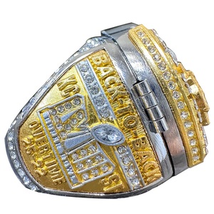 2024 Kansas City Chieftain Kelce Mahomes Bandera de campeonato personalizada Anillo de fútbol Patrón geométrico de alta calidad Regalo - Product Image 3