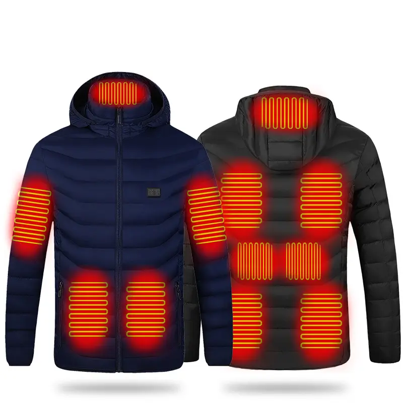 M092 유럽 크기 따뜻한 충전식 전기 배터리 난방 경량 히터 남자 코트 방수 절연 가열 재킷