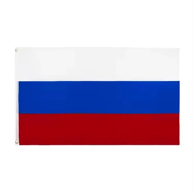 Stok grosir pengiriman cepat jahit benang ganda 3X5 kaki bendera Rusia 150x90 cm bendera nasional Rusia