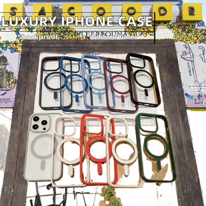 Từ không dây sạc đầy màu sắc Acrylic sang trọng trường hợp điện thoại cho iPhone 16 16e 15 14 13 12 mini 11 Pro Max rõ ràng nam châm trường hợp - Product Image 2