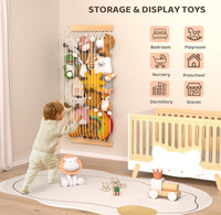 Hamac de rangement en bois pour jouets suspendus, gain de place, pour animaux en peluche, organisateur de jouets en peluche pour la chambre des enfants, vente chaude