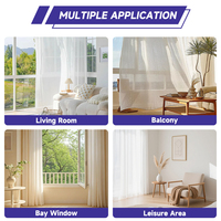Voilages en lin texturé de qualité supérieure Xinlan, rideaux transparents en lin doux personnalisables avec logo pour hôtel