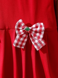 Vestido de Princesa con Lazo en el Cuello y Estampado de Fresas, Estilo Pastoral, para Niñas de 4 a 8 Años, 2026 - Product Image 4