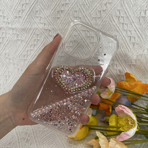 Bán buôn mới sáng tạo Bling Epoxy kim cương hình trái tim funda Para celular cho Techno Spark 10 Pro 9t 8 - Product Image 4