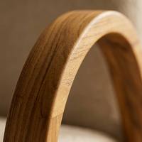 Goldener Teakholz Öko-Freundlicher Moderner Einzelsessel Designer-Freizeitstuhl für Villa, Wohnzimmer, Hotel & Krankenhaus