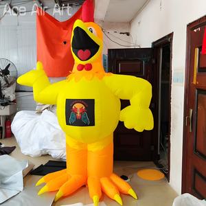 Poulet géant de dessin animé de poulet debout gonflable accrocheur de 2.5M pour les événements, la publicité et les décorations extérieures - Product Image 4