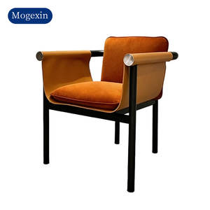 Sillones Modernos de Lujo Europeo Tapizados en Terciopelo con Diseño Curvo para Comedor, Cafetería, Apartamento, Hotel, Dormitorio y Uso en Exteriores - Product Image 6