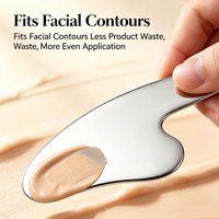 Spatule faciale IANNA gratuite avec logo, cuillère à crème cosmétique, outil de beauté, applicateur de fond de teint, spatule à crème Guasha en acier inoxydable