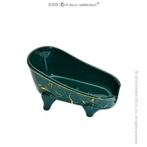 버블 업 5.6 "화이트 세라믹 미니 욕조 비누 접시 작은 디스펜서 세라믹 욕실 액세서리 비누 세이버 - Product Image 5