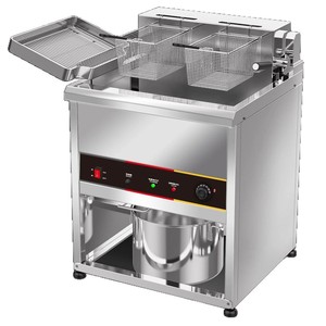 Friteuse verticale à cylindre unique de grande capacité commerciale Machine à bâton d'huile à température constante poêle à huile chaude à frire électrique - Product Image 5