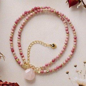 Collier avec pendentif en forme de larme en œil de tigre, pierre naturelle, alliage de cuivre, bijoux, cadeau pour femmes - Product Image 3