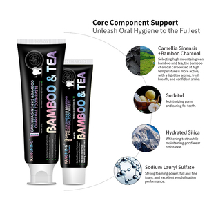 Vente chaude Naturel <span class=keywords><strong>Toxique</strong></span> Sans Blanchiment Des Dents <span class=keywords><strong>Dentifrice</strong></span> Haleine Fraîche Anti Cavité Bambou Charbon De Bois <span class=keywords><strong>Dentifrice</strong></span> - Product Image 5
