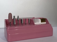 JadeNail Brocas de Carburo Cónicas Plateadas 5 en 1 de 5.0mm con Dientes de Corte Cruzado para Pulir Puntas de Uñas Acrílicas, Uso para Mano Izquierda/Derecha