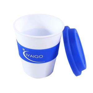 Regalos Promocionales, Taza de Café de Plástico Personalizada con Logotipo, Reutilizable, con Tapa de Silicona - Product Image 2