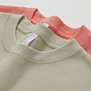 300gsm Thick Fabric High Quality Plain Men's Heavy Weight T Shirt Regular Fit Custom Silk Screen Printed Unisex 100% Cotton - Product Image 4