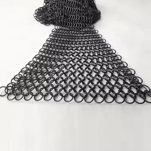 Kiến trúc nhôm thép không gỉ Chuỗi liên kết vòng kim loại rèm cửa trang trí lưới thép cho ngăn phòng - Product Image 2