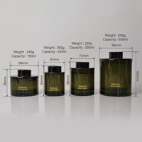 Diffuseur de parfum de luxe en verre 100ml 150ml 200ml 500ml en gros avec couvercle doré à vis et bâtonnets