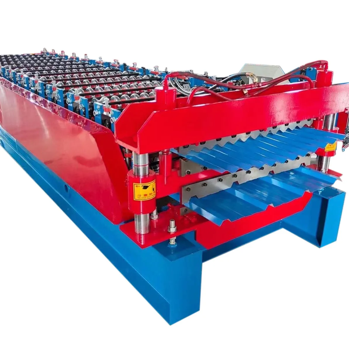 Metal Aluminum Trapezoidal Sheet Roof Corrugated Tile Wall Panel Double Layer Roll Forming Machine
