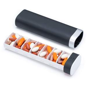 Pastillero Semanal de Viaje para 7 Días, Bonito Estuche para Pastillas con Cierre Deslizante, Pequeño Organizador de Medicamentos Libre de BPA para Vitaminas y Suplementos - Product Image 2