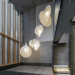 Bắc Âu Hiện Đại Đơn Giản Đèn Chùm Lụa Vải Sợi Mặt Dây Chuyền Đèn Cho Phòng Ngủ Cầu Thang Phòng Khách Nghiên Cứu Bóng Đèn Trần Cho Khách Sạn - Product Image 3