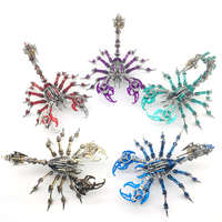 454 pièces de puzzle en métal 3D en forme de scorpion, kit de modèle coloré pour cadeaux et décoration