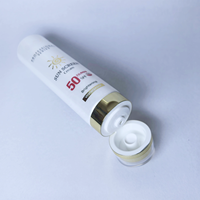 Tube de soin de luxe avec capuchon à clapet doré brillant pour crème solaire, nettoyant visage, lotions hydratantes, masque facial – Personnalisable