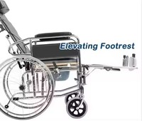 Hand-Push Fauteuil roulant de réadaptation pour personnes âgées et handicapées avec chariot de lit Peut s'asseoir et se coucher Fauteuil roulant confortable