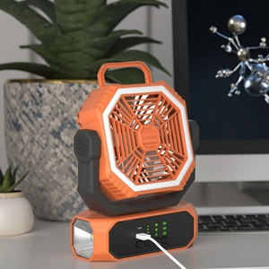 2025 Customized 20000mAh <b>Rechargeable</b> 3-Speed LED Light Portable Camping <b>Fan</b> with Battery for Hotel Car & Outdoor Use - Product Image 4