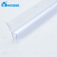Bonne qualité salle de bain douche porte matériel 135 degrés Transparent étanche PVC douche porte joint bande