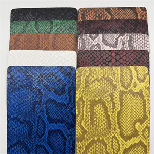 หนัง <span class=keywords><strong>PU</strong></span> ลายงูขนาดใหญ่ ลายตัดกันชัดเจน หนังสังเคราะห์สำหรับการผลิตรองเท้าและกระเป๋าถือ - Product Image 2
