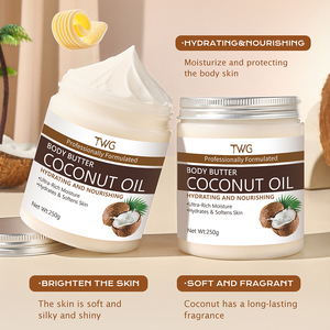 TWG RTS Vente flash Beurre corporel à l'huile de coco 250g Lotions corporelles blanchissantes pour femmes Nourrissantes hydratantes Lotion corporelle à l'huile de coco - Product Image 2