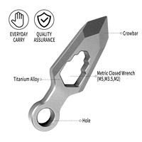 Outil de poche léger minimaliste en alliage de titane EDC, pendentif porte-clés multifonction, pointe de flèche, levier de déverrouillage, ouvre-boîte, clé hexagonale