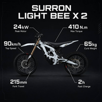Erschwinglicher Vorverkauf 2026 Neues Surron Lite Bee 2 LBX2 Leistungsstarkes Elektro-Dirtbike Surron 24kW Vollgefedertes E-Bike für Erwachsene