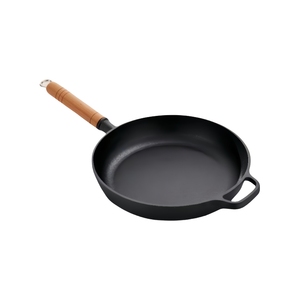 <span class=keywords><strong>Wok</strong></span> de hierro fundido pre-sazonado con mango de madera para freír verduras - Product Image 6
