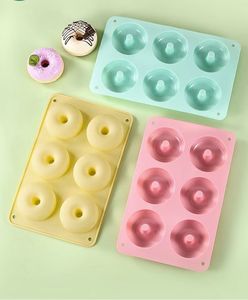 Moule à beignets et macarons en silicone de qualité alimentaire 6, outil de cuisson multifonctionnel d'apprentissage, fournitures de cuisine - Product Image 4