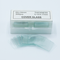 Haute qualité verre Transparent médical jetable 24X24mm laboratoire Microscope diapositives couverture Slip OEM