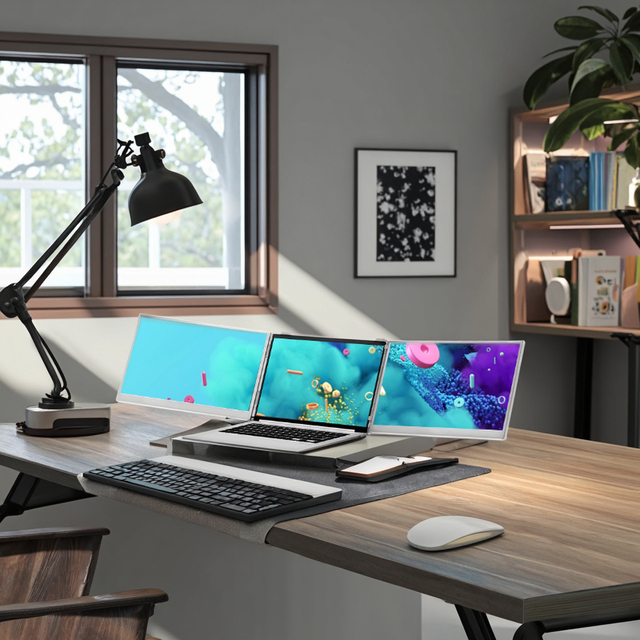 The Most Flexible Foldable Dual Monitors Triple Monitor for Laptop Portable Dual Monitor 1080p IPS LED Screen Extender Laptop