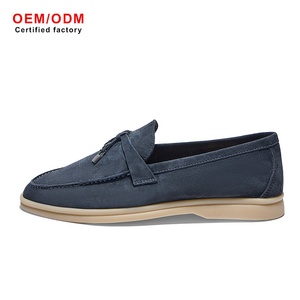 Mocassini da <span class=keywords><strong>uomo</strong></span> di design personalizzati di alta qualità in vera pelle scamosciata Casual di marca popolare stile da passeggio <span class=keywords><strong>scarpe</strong></span> piatte - Product Image 3